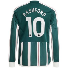 Camisolas Manchester United Rashford 10 2º Equipamento Alternativa 2023-24 Manga Comprida